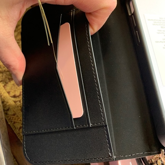 Kate Spade Glitter iPhone 12 mini removable magnetic case/card snap Crosby - Picture 7 of 16